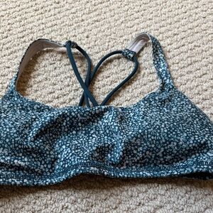lululemon athletica teal Patterned Bra
